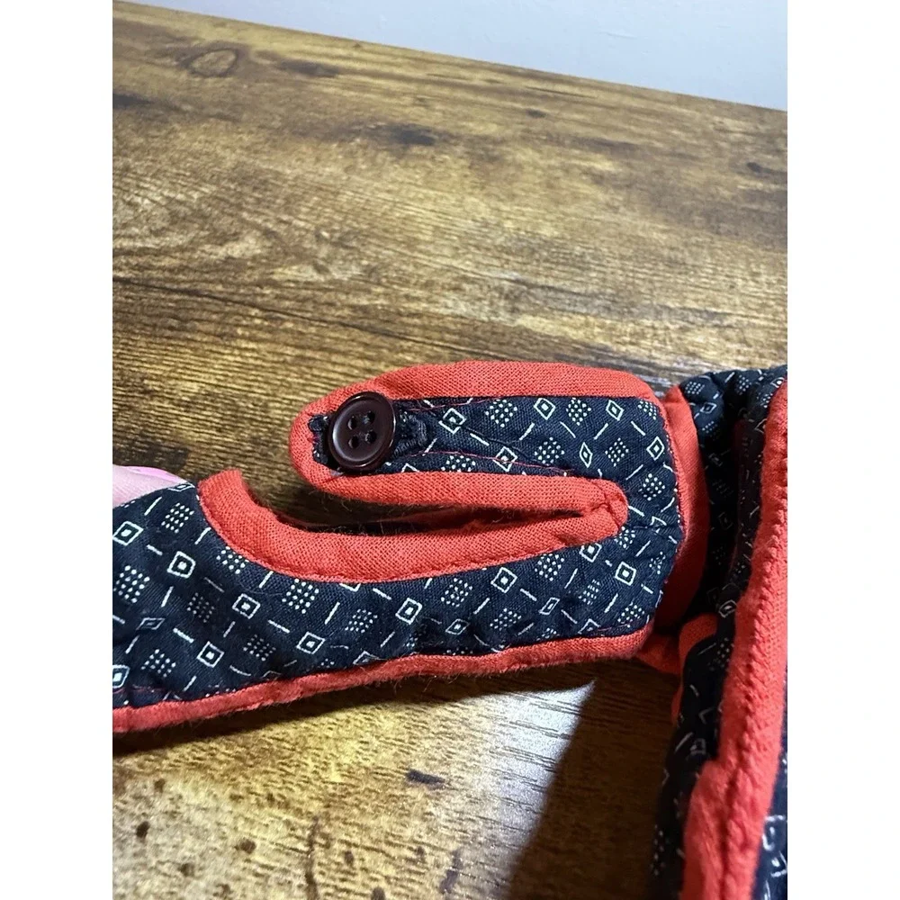Handmade embroidered traditional Chinese baby booties Red Blue Flowers
